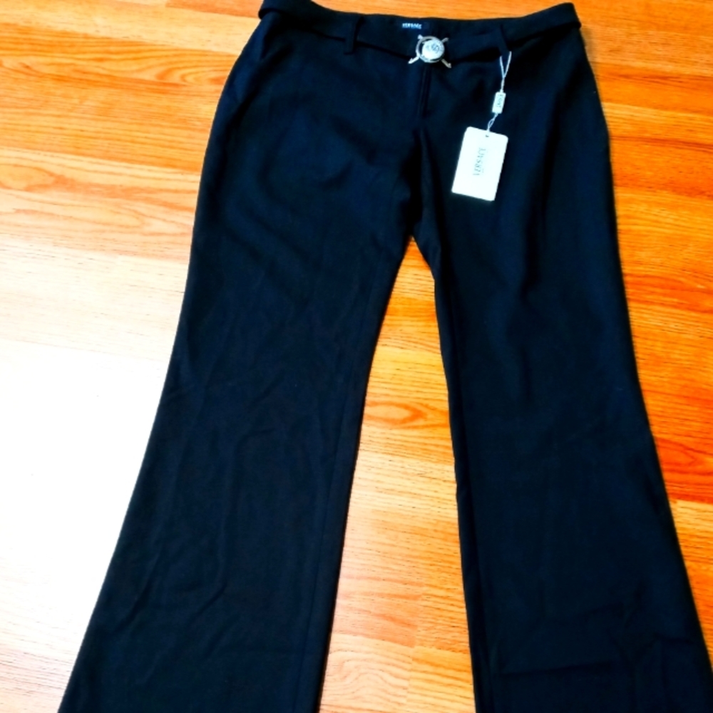 Gorgeous Rare Vintage Versace black pants with tags.